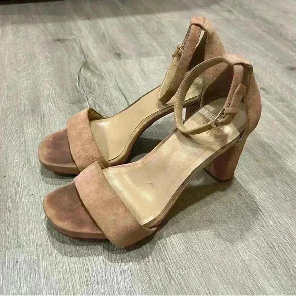 Naturalizer Joy Dress Sandal Leather Suede Heels - Picture 1 of 7